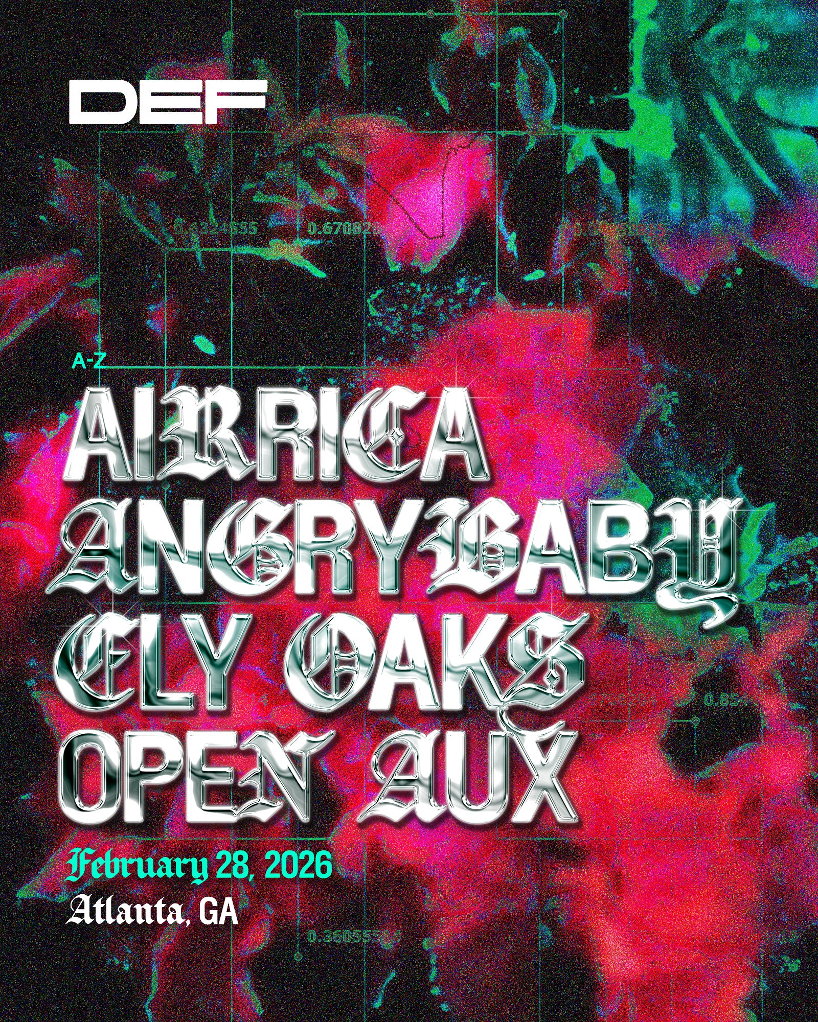 ELY OAKS, ANGRYBABY, AIRRICA, OPEN AUX at DEF Atlanta